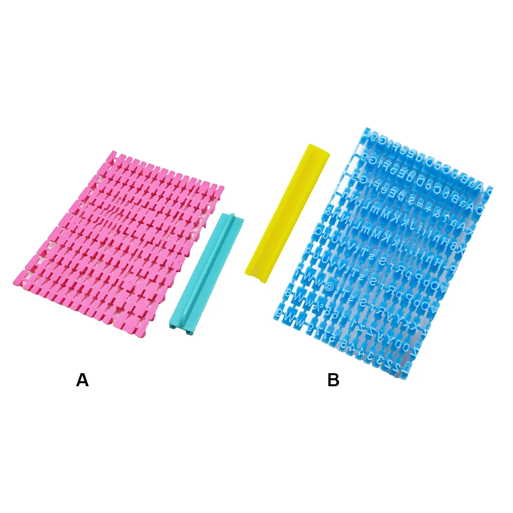 

Press Stamp Reusable Plastic Crafting Embosser Stencils Handicraft Interlocking Alphanumeric Stamp Household Kitchen