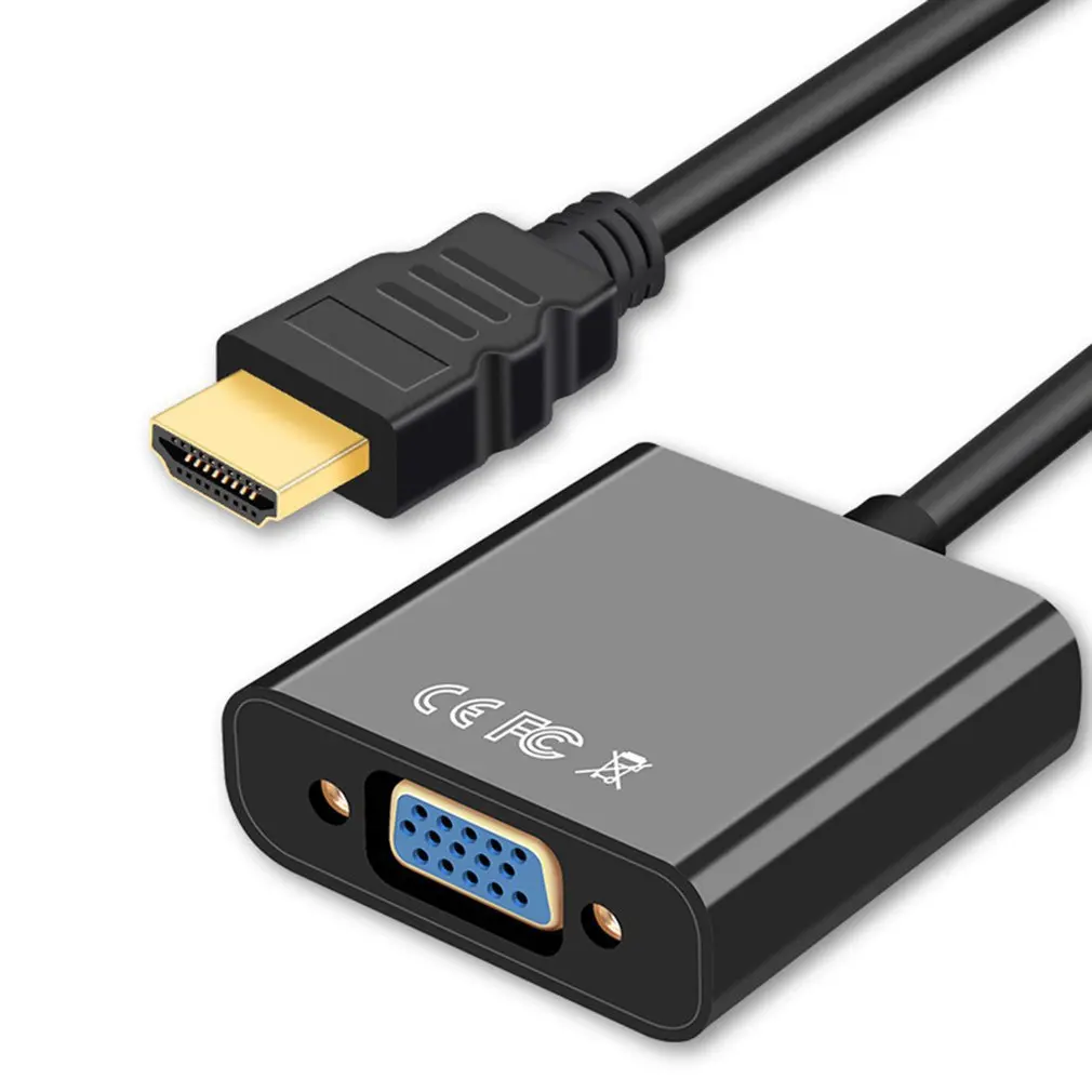 Новый адаптер HDMI-совместимый с VGA 1080P папа-мама преобразователь цифро-аналоговый