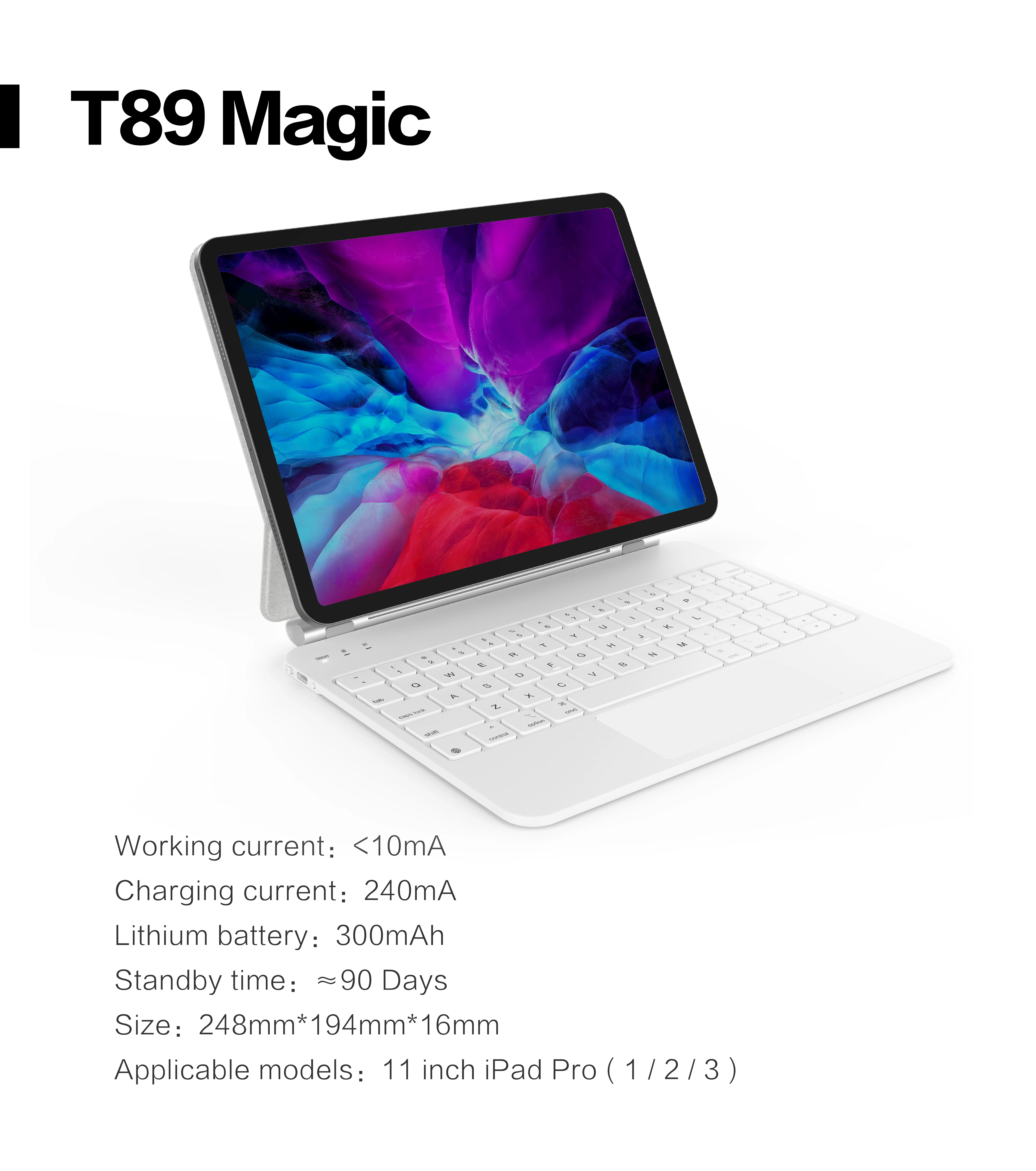 Магнитная клавиатура для планшета iPad