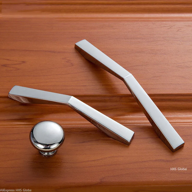 

1Pc Modern Slide Cabinet Pulls Simple Kitchen Handle Black Drawer Knobs Chrome Cabinet Knobs Furniture Handles Door Drawer Knobs