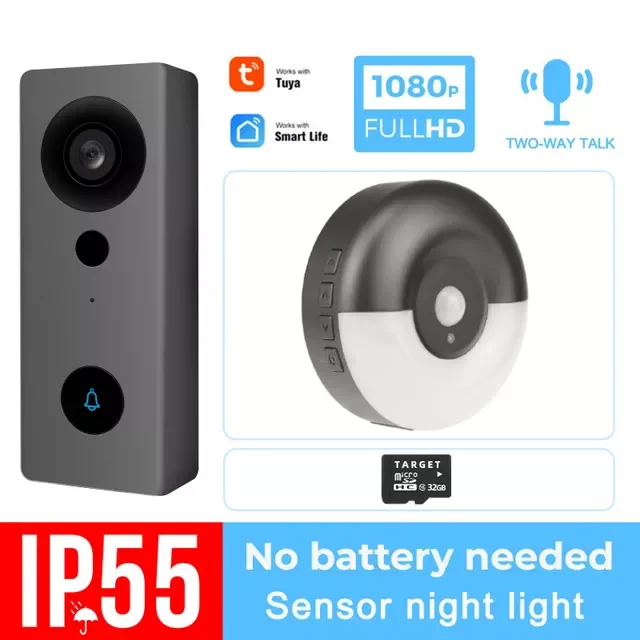 

New in Smart Life Wireless Doorbell Camera WiFi 1080P Video Eye Intercom for Home Security Alarm Peephole Waterproof Door Bell