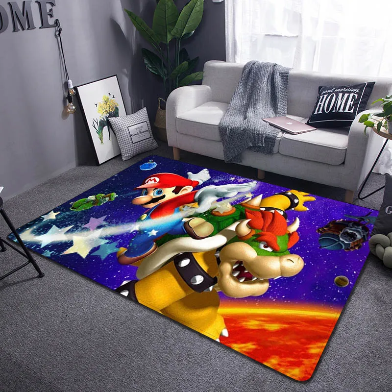 3D мультяшный ковер Марио для гостиной спальни детской игровой комнаты