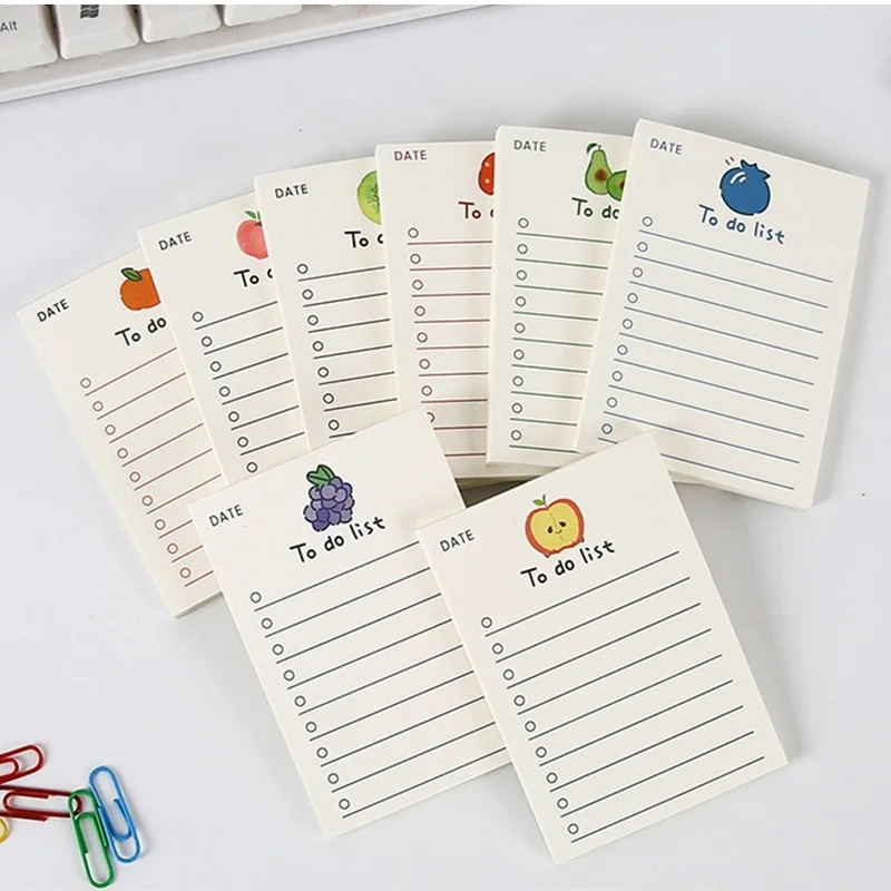 

Ежедневные блокноты для записей, Еженедельный планировщик, несклеящиеся заметки, офисные и школьные принадлежности, Канцтовары