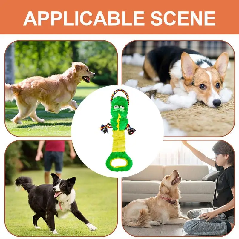 Зеленая веревка динозавра жевательная игрушка для домашних животных