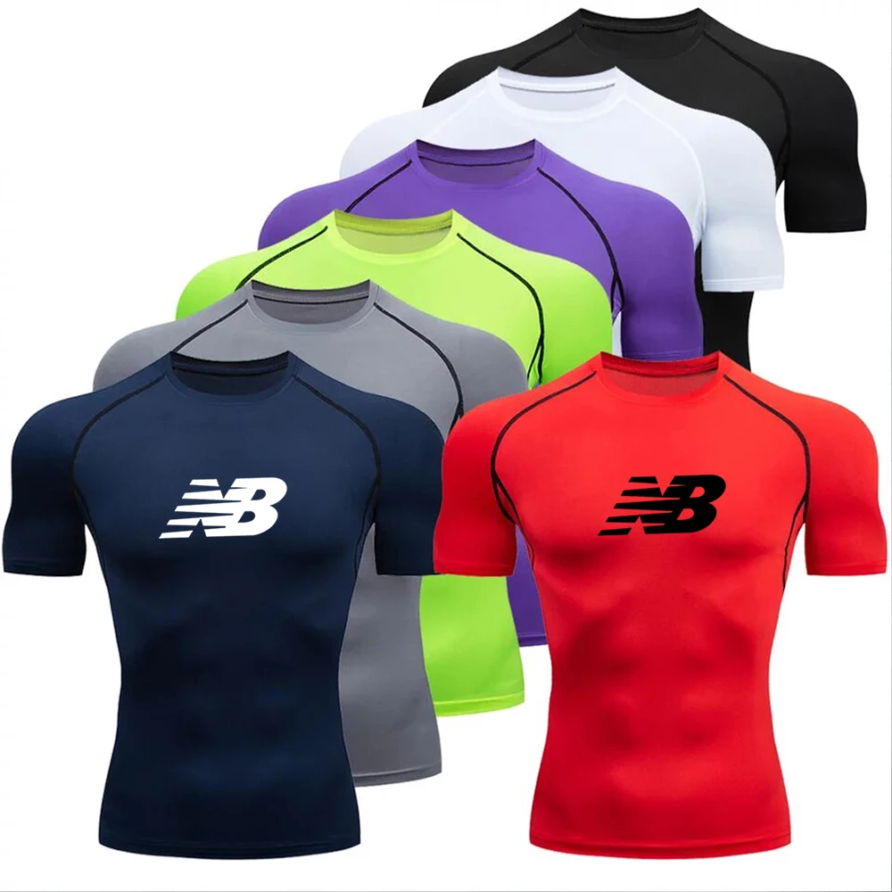 

Rashguard Men's Running T-Shirt Gym Fitness Compression Bodysuit Men's Jogging Fast Dry Suit Track and Field Sports Mens T-Shirt