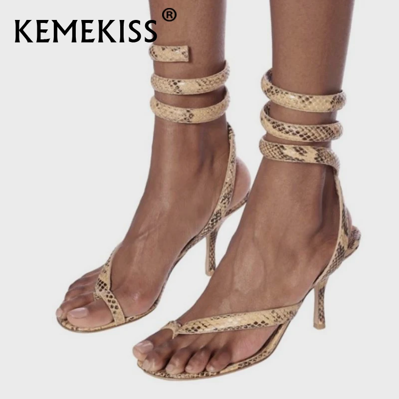 

KemeKiss Size 34-43 Women High Heel Sandals Thin Heel Sexy Fashion Roman Shoes Summer Woman Party Wedding Footwear