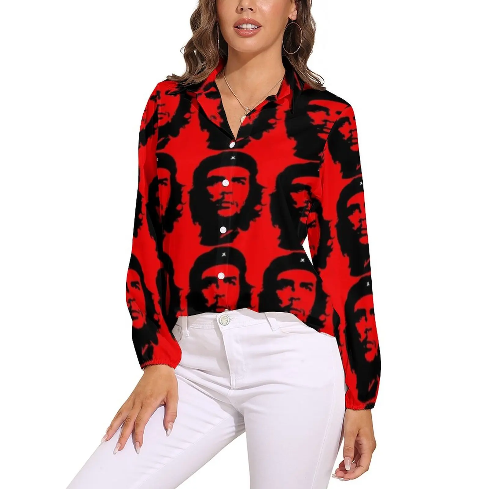 

Женская офисная блузка Che Guevara с длинным рукавом