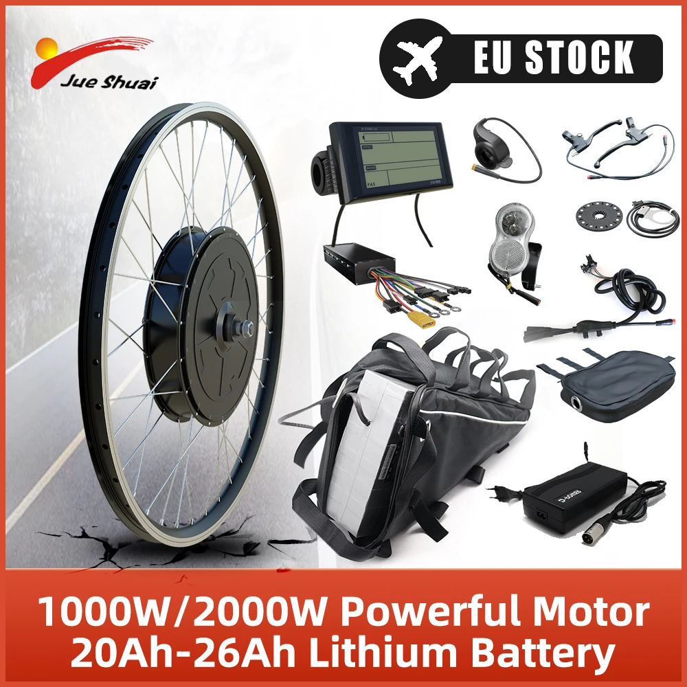 

48V 1000W Ebike Motor Kit 1500W Powerful Electric Bicycle Conversion Kit with Lithium Battery 26Ah Long Range 100km 2000W Motor