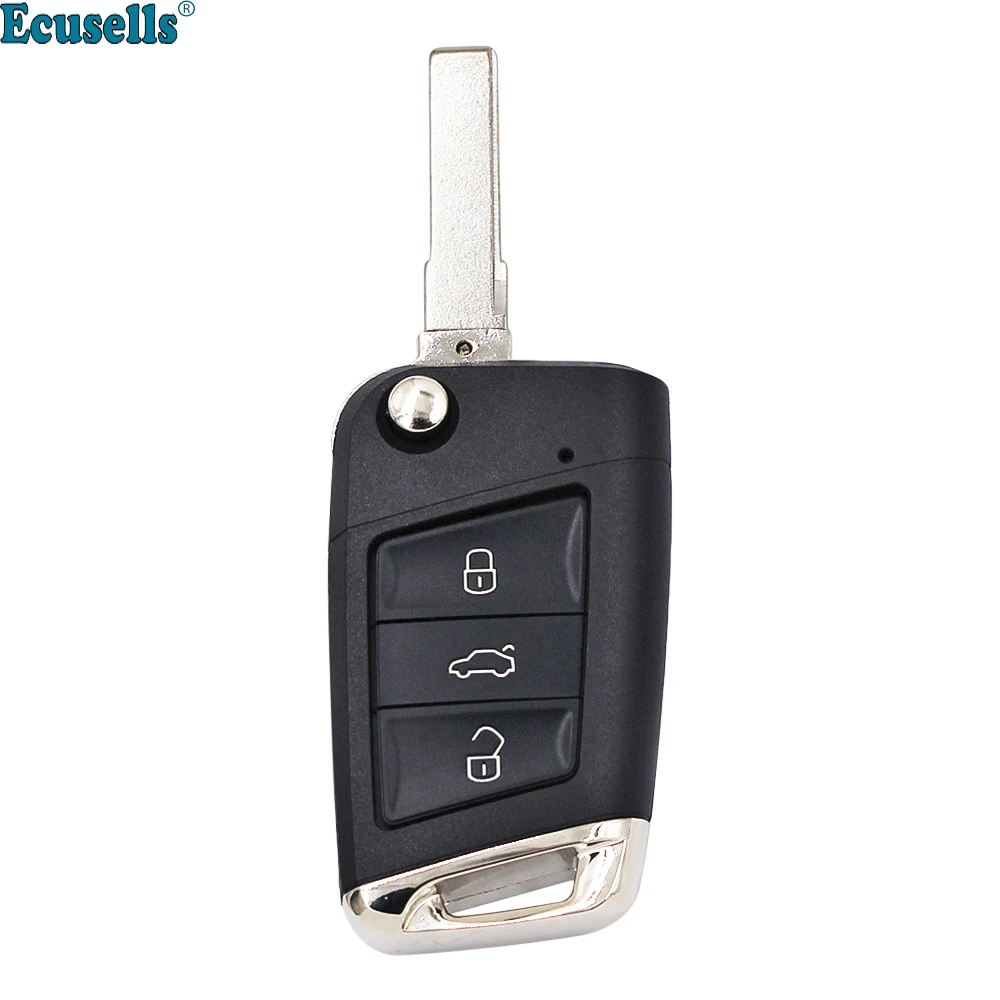 

3 Buttons Flip Remote Cover Key Fob Shell Case for VW Volkswagen Tiguan A7 MQB Golf VII Golf7 Golf MK7 Skoda Octavia HU66 HAA