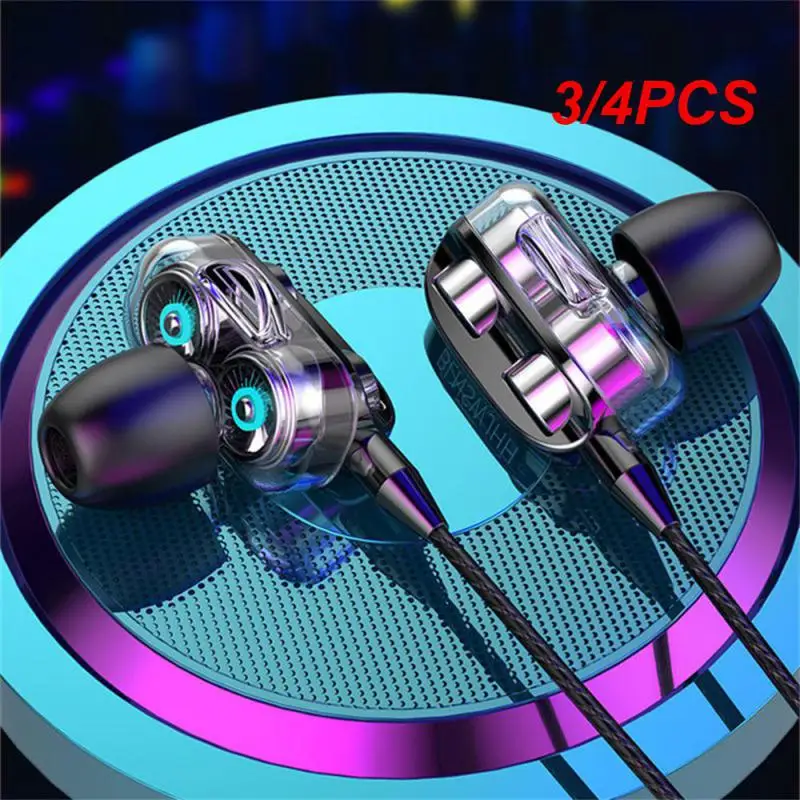 

3/4PCS Earbuds Convenient Wire Control Computer In-line Earphones With Noise Canceling Function Smartphone Headset Earphone