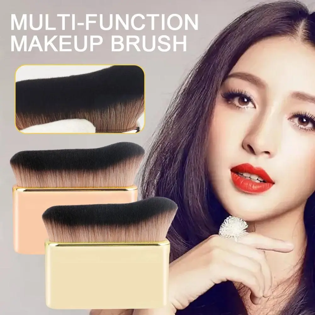 

New Chubby Pier Foundation Brush Flat Cream Makeup Cosmetic Brushes Professional Make-up Brush O7C7