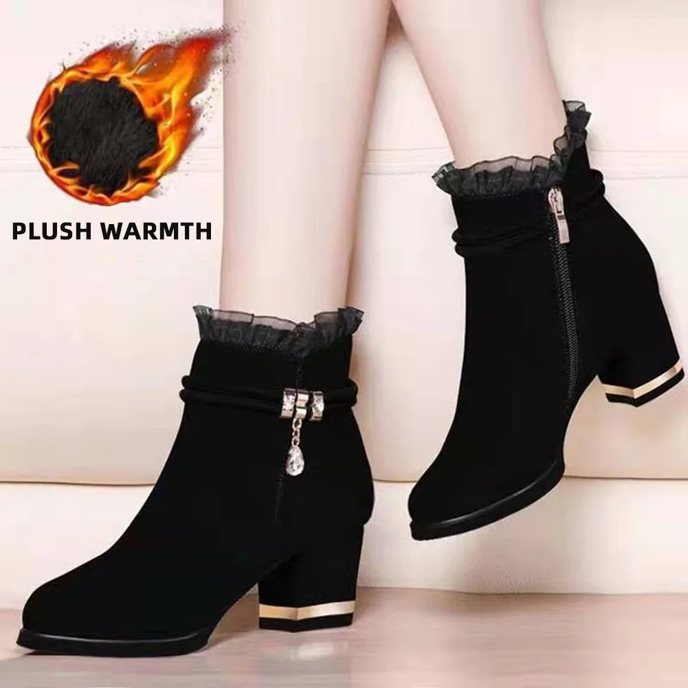 

Ботинки сетчатые на высоком каблуке, Нескользящие, дышащие, удобные, для весны/осени/зимы, 40 размеров, 2022