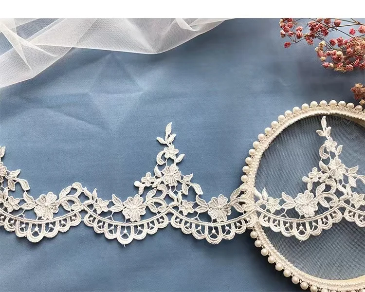 

5 Yards/Lot High Quality Exquisite Guipure Ribbon Lace DIY Polyester Embroidery Material Dress Accessories For Bridal Width 11cm