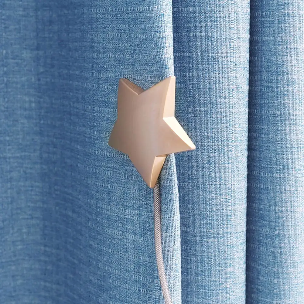 

Lightweight 2Pcs Useful Compact Easily Used Drapery Tieback Smooth Curtain Tieback Elastic for Restaurant