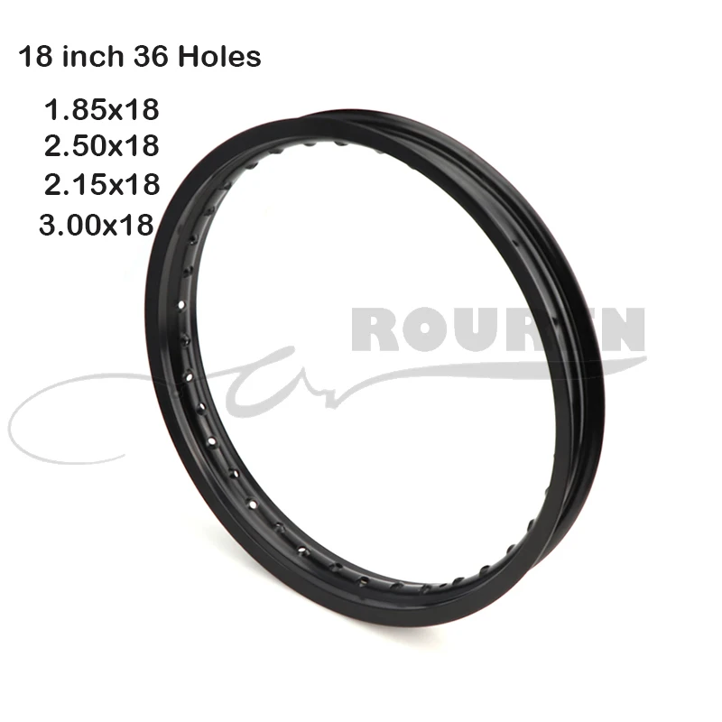 

motorcycle 1.85/2.15/2.50/3.00" *18" x 18 inch 36 Spokes Holes Aluminum Alloy Motorcycle Wheel Rims Circle