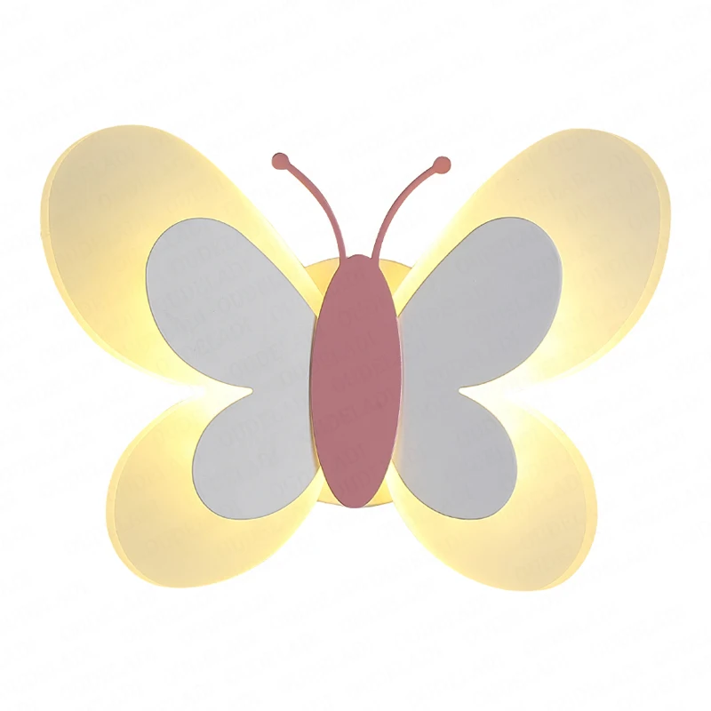 

Children's Room Nordic Modern Simple Cartoon Character Butterfly Wall Lamp Boys and Girls Aisle Lamp Creative LED Wall Lamp