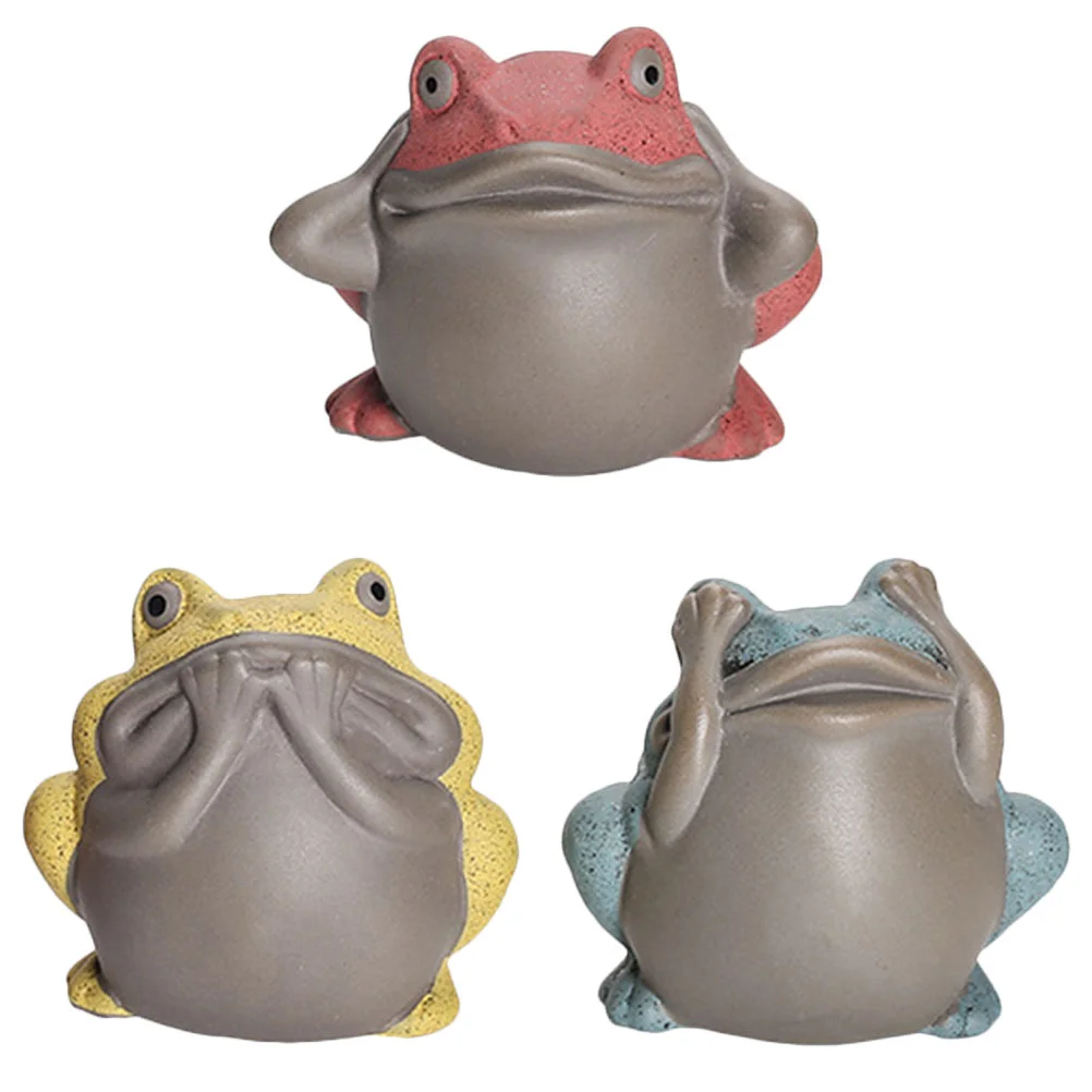 

Toad Tea Pet Adornment Decor Figurines Statue Toyskids Figurine Tabletopanimal Multipurpose
