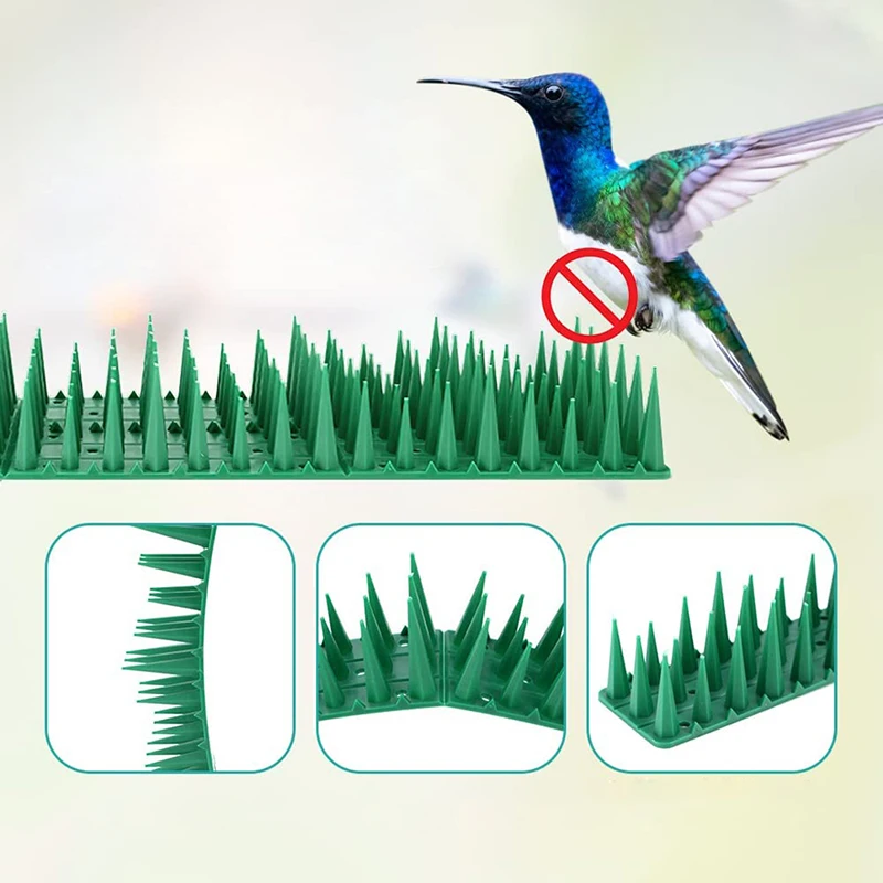 

1/8Pcs Outdoor Plastic Security Fence Spikes Bird Repellents for Pigeons Spikes Raccoon Spikes Cat Spikes