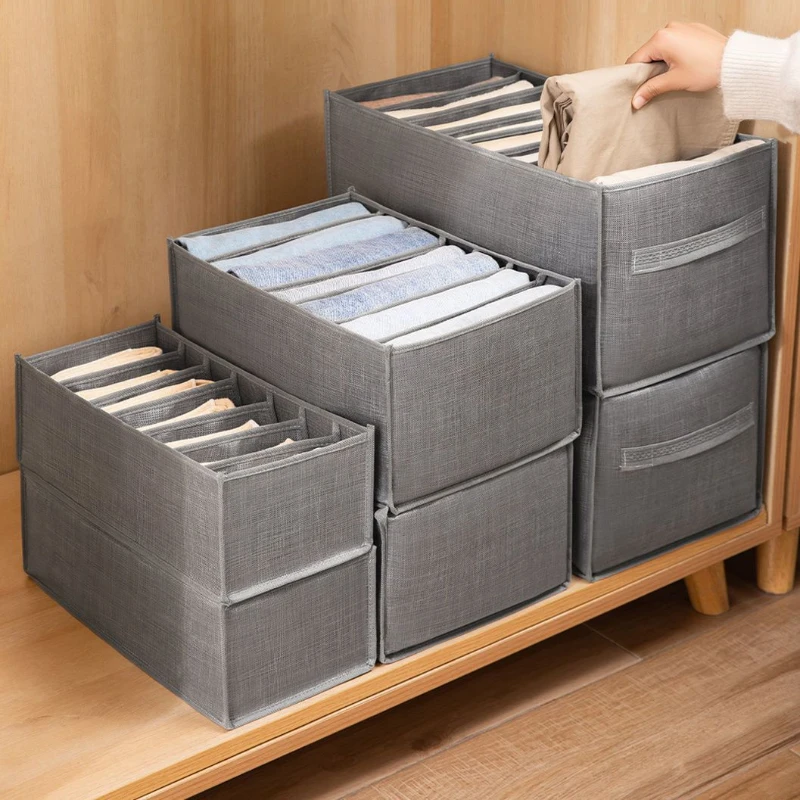Органайзер для одежды коробка хранения брюк джинсов шкаф организация органайзер