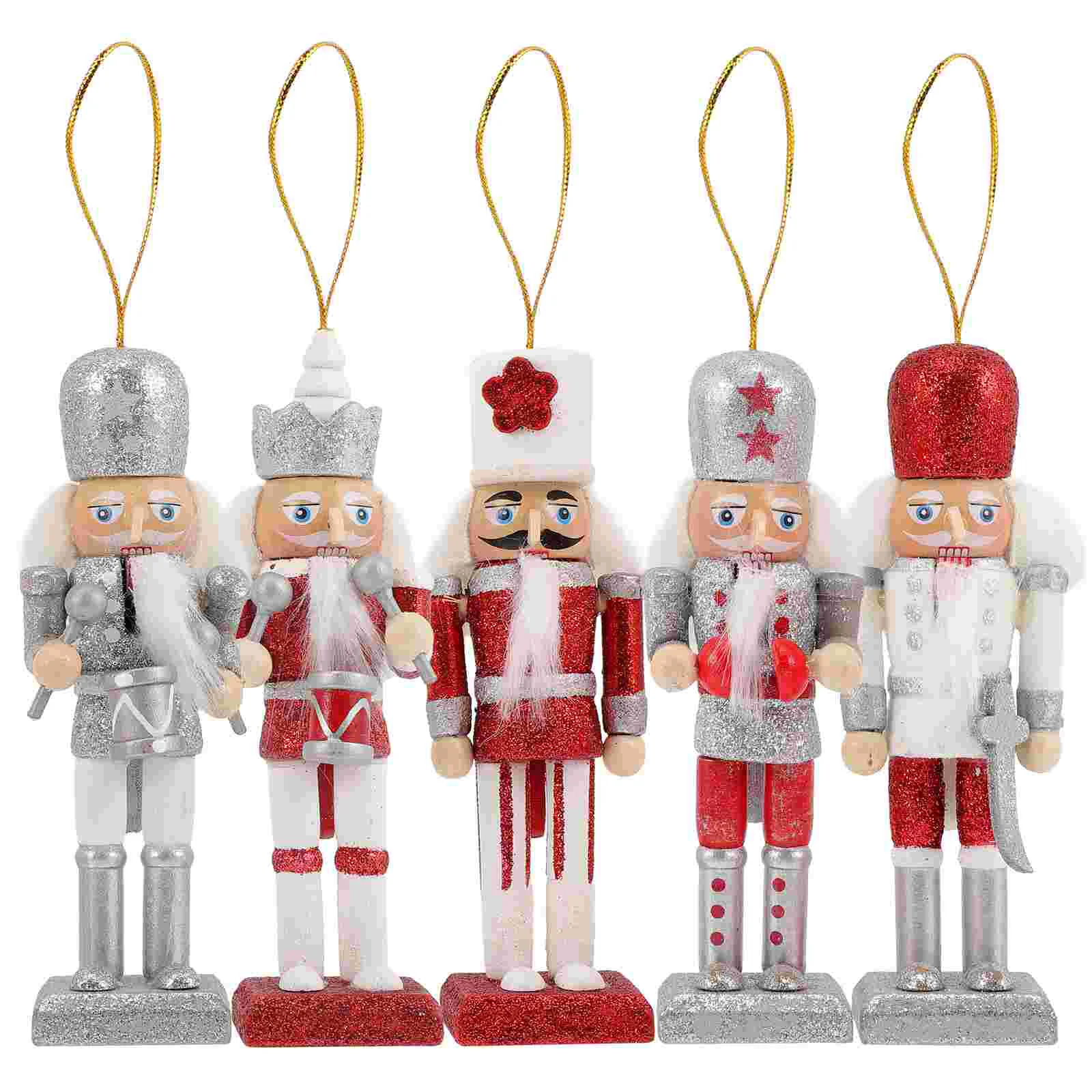 

Nutcracker Hangingchristmas Figures Tree Holiday Wood Ornament Decorations Wooden Nutcrackers Decor Festival Ornaments Craft