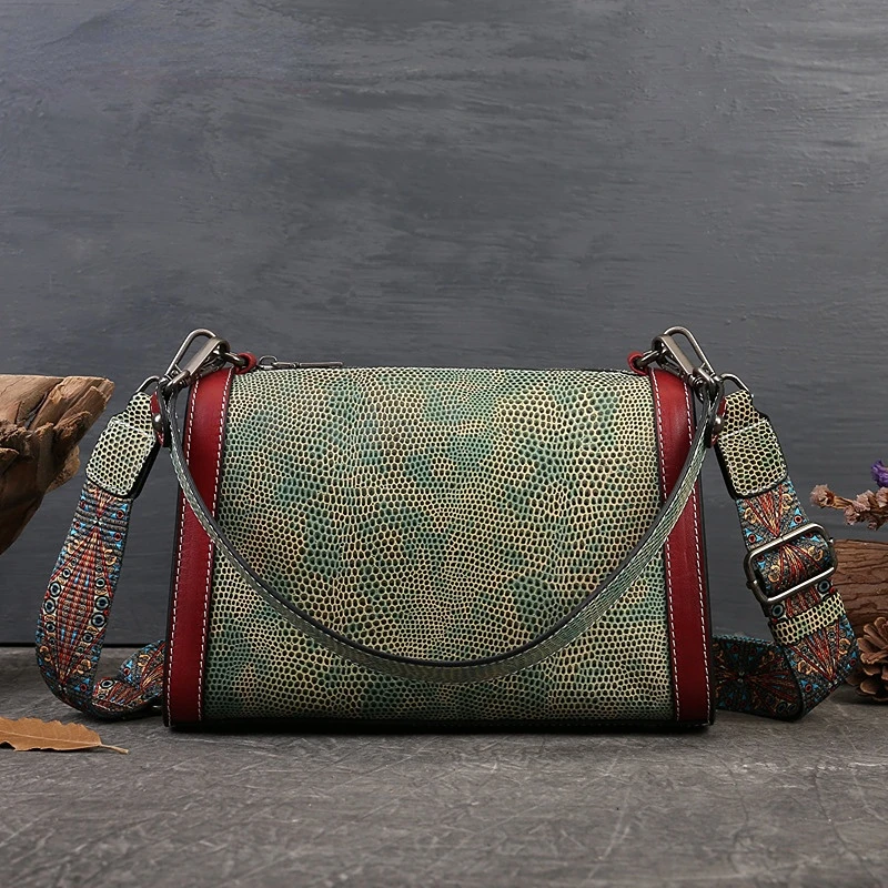 

Модная кожаная сумка в стиле ретро, контрастная сумка через плечо, персонализированная сумка в форме змеи для подмышек из искусственной кожи