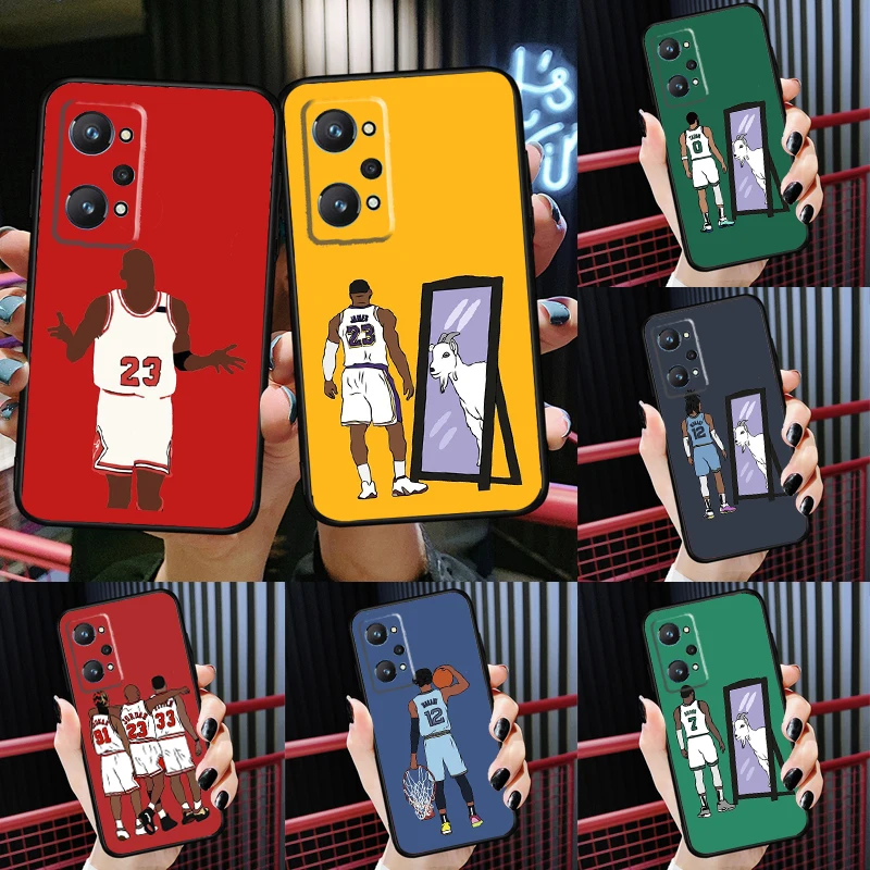 

basketball star Number 12 23 For OnePlus 10 Pro 9 Pro Nord2 8T 9R Phone Case For Realme GT Neo 2 3 8 9 Pro Plus 8i 9i