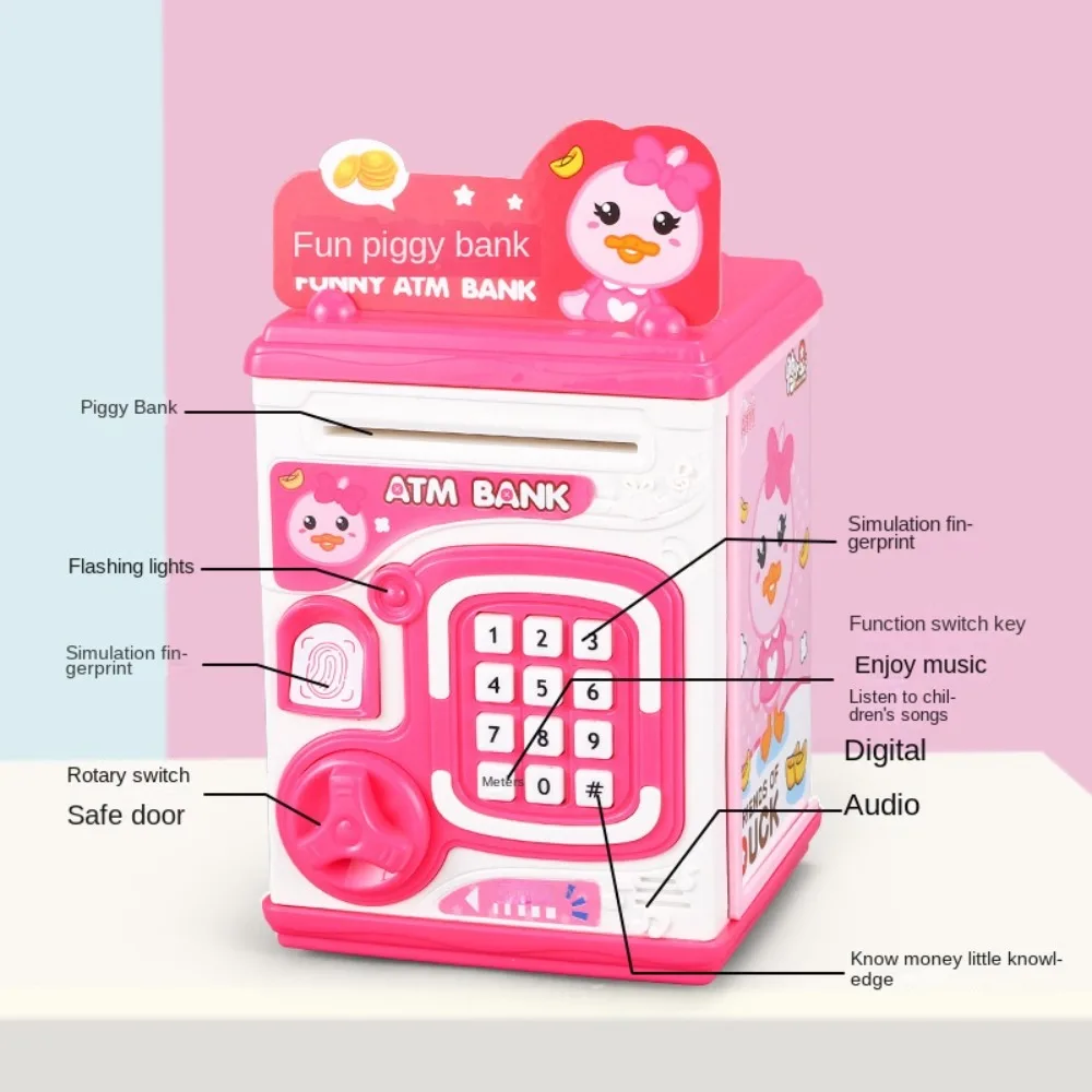 Пластиковая электронная копилка Электронная красная синяя желтая с кодом для