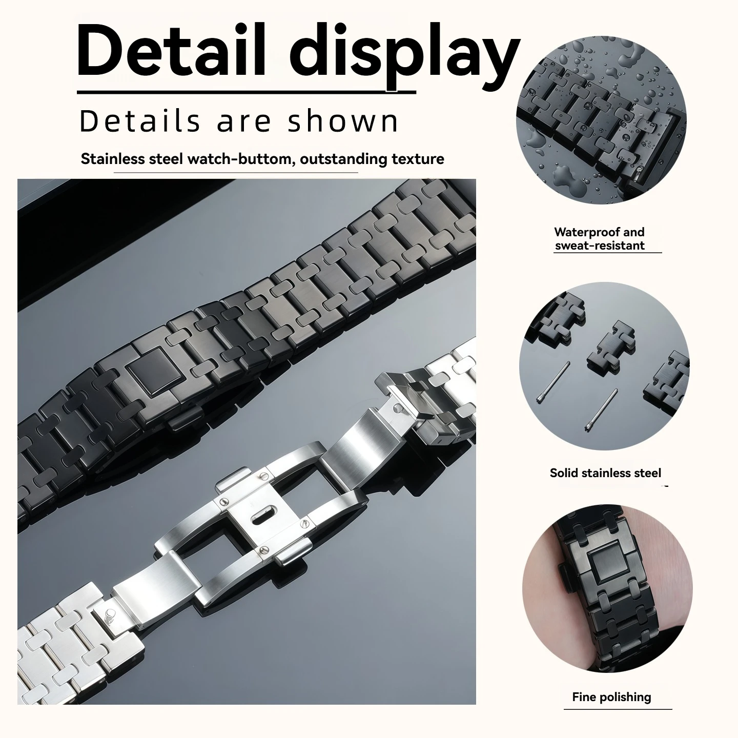 Фото Подходит для модификации и модернизации Casio Big Mud King серии GWG-B1000, браслет из нержавеющей стали, прочный ремешок из нержавеющей стали. №1