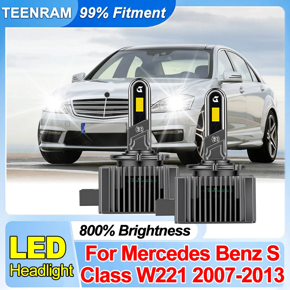Фото Лампа для фар D1S HID Xenon LED, 6000K, белая, суперяркая, 12В, для Mercedes Benz S-класса W221 2007-2013 годов выпуска №1