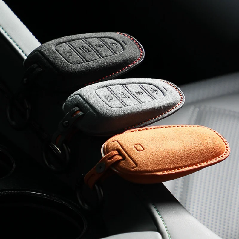 

Чехол для ключа Hyundai Tucson Solaris Sonata Hybrid NEXO NX4 Santafe Dn8 4 кнопки 2020 2021 2022 аксессуары для ключей