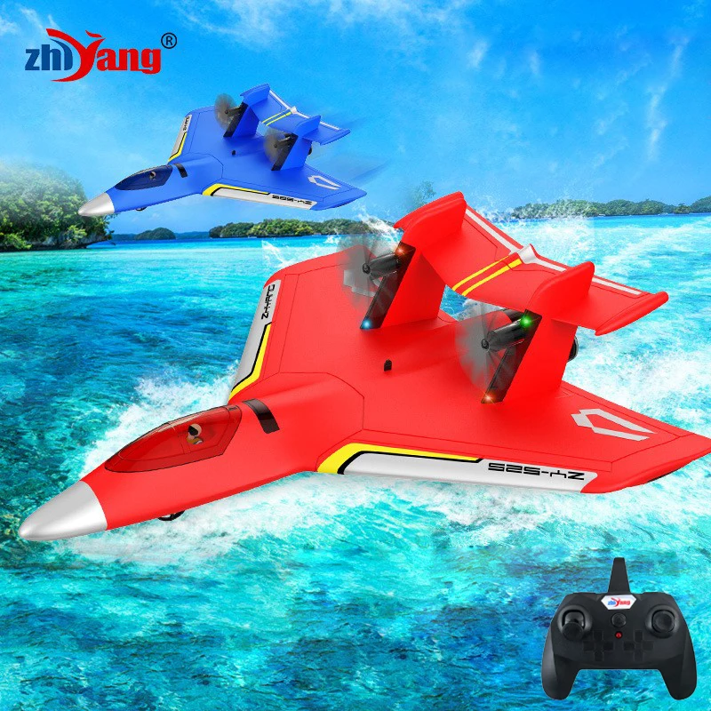 

2.4GHz Zhiyang 2 Channels RC Plane Remote Control Aircraft Glider Model Toy Flight On Water Amphibious With Night Lights