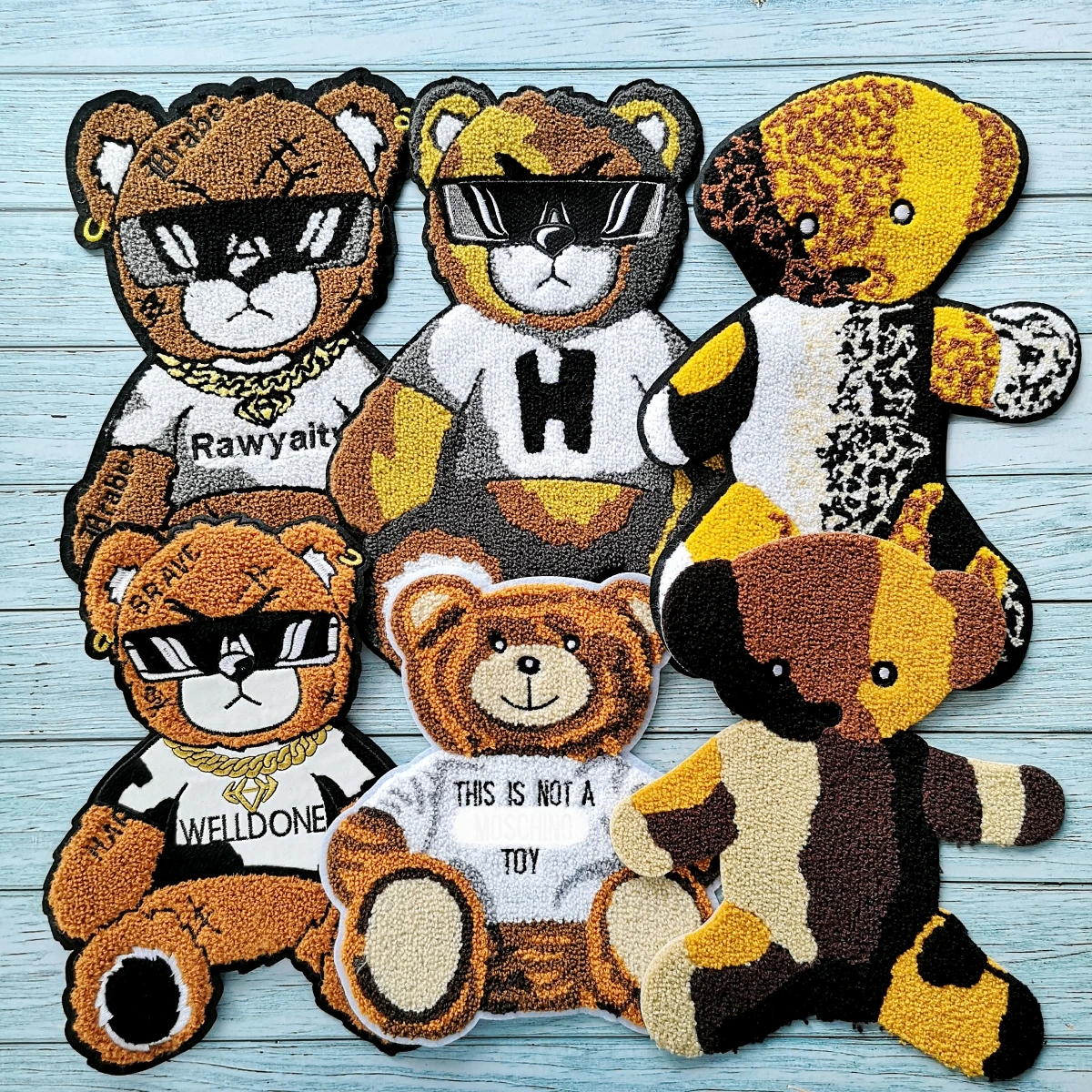 

Embroidery Chenille Basketball Bear Patch,sew on Rose Bears Patches,cartoon Badges Appliques for Clothing,DIY Accessory A219141