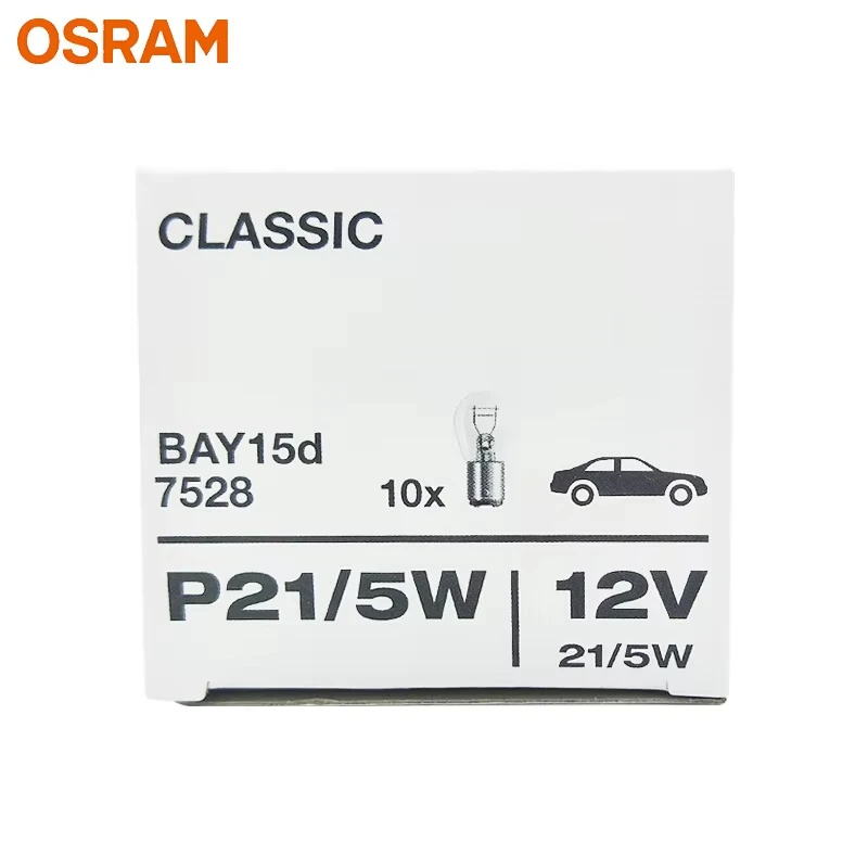 OSRAM оригинальный P21/5 Вт 12 В 7528 автомобильный стандартный указатель поворота