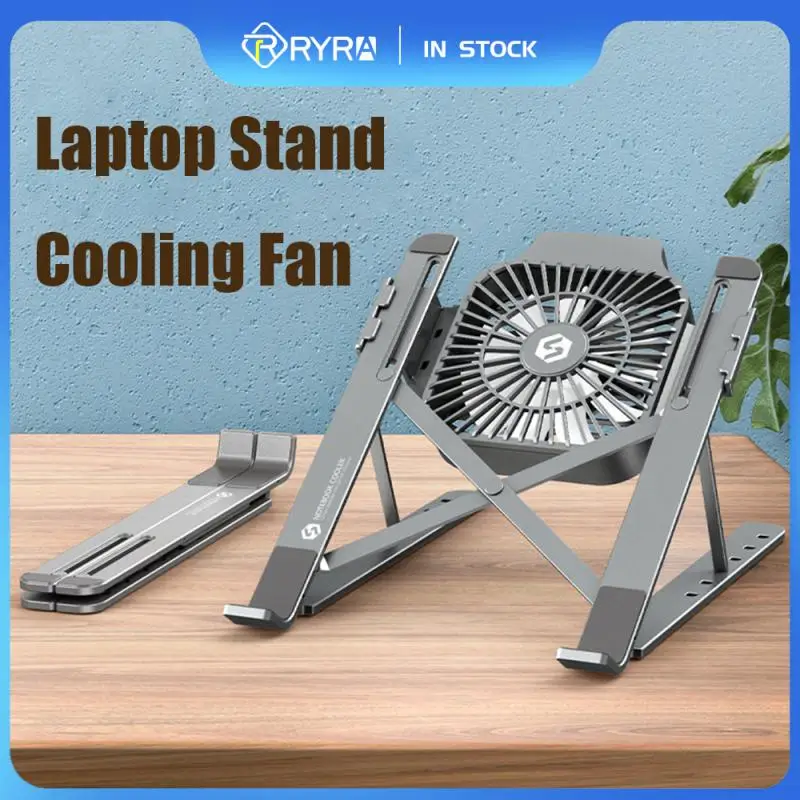11-17inch Laptop Stand Holder With Cooling Fan Portable Foldable Aluminum Alloy Notebook Holder For Macbook Gaming Laptop 11-17inch Laptop Stand Holder With Cooling Fan Portable Foldable Aluminum Alloy Notebook Holder For Macbook Gaming Laptop