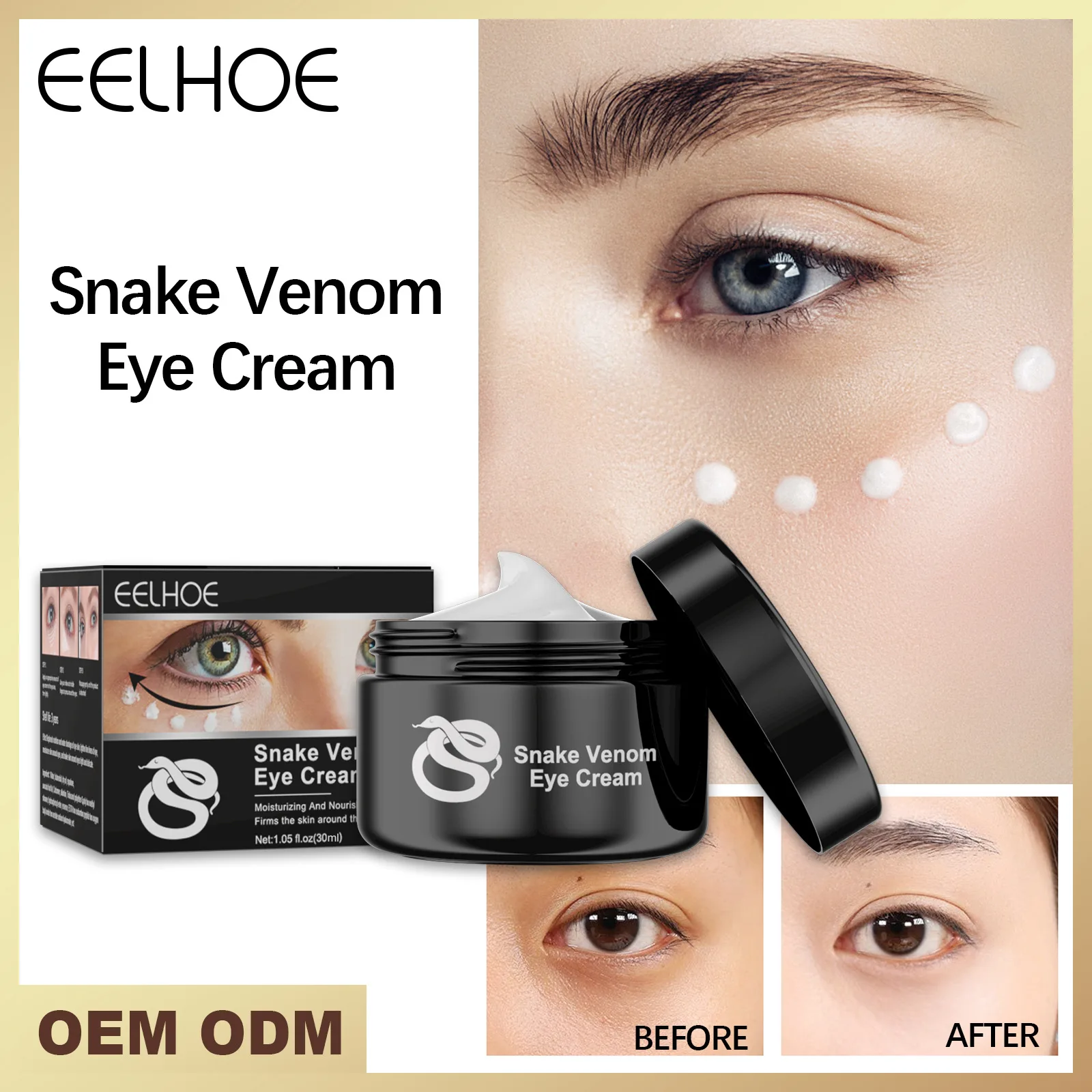

Snake venom eye cream, lifting and tightening eye bags, moisturizing, diluting fine lines, eye circles, eye care eye cream