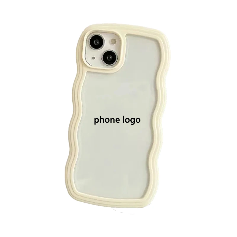 

Candy Color Wave Border Phone Case For Iphone 13 Pro Max 12 11 Xr X Xs Max 8 7 Plus 13Pro 14 Solid Color Soft Cover