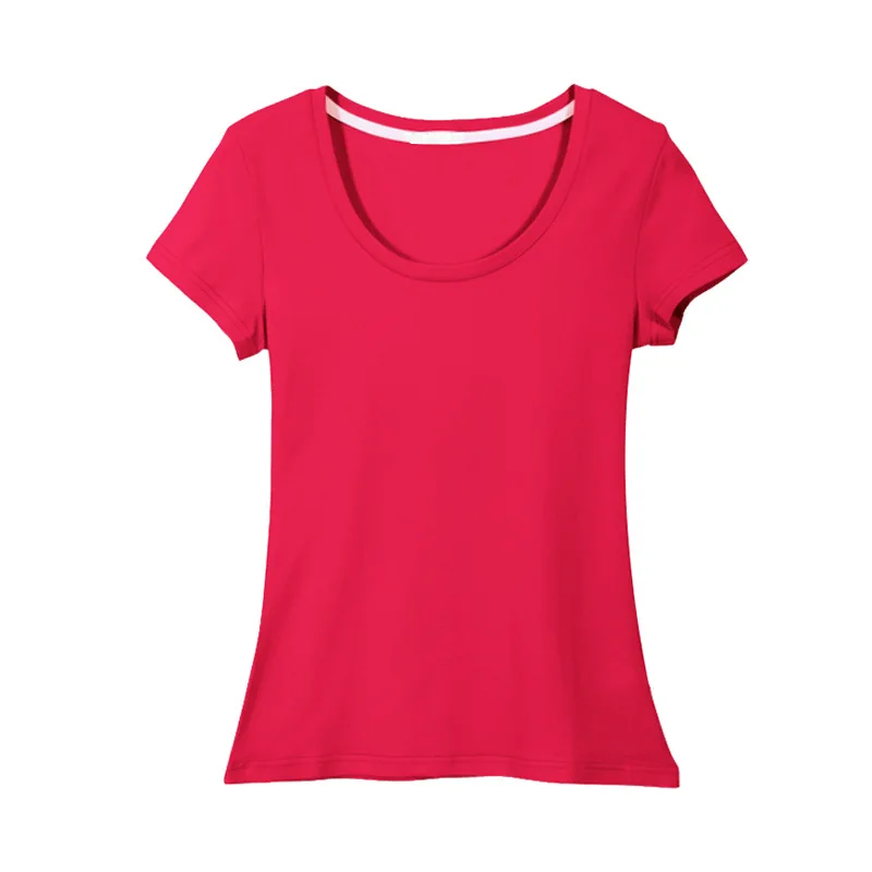 

New summer short-sleeved T-shirt solid color WHITE