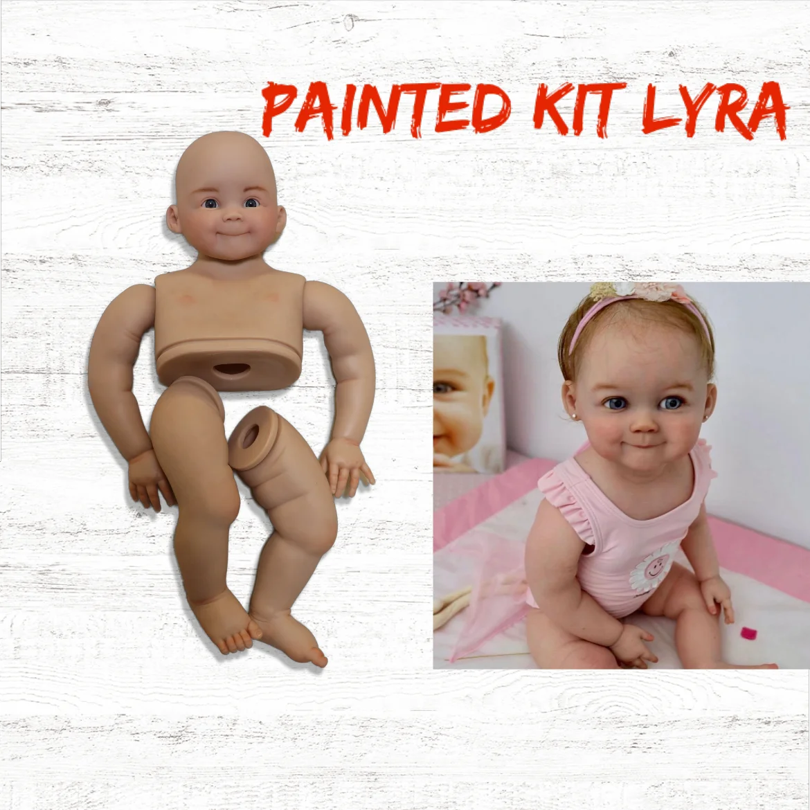 【Not Factory Cheap Doll】FBBD Artist Painted 28inch Reborn Baby Lyra Lin Painted Kits With Clear Vessel High Quality Artist Made