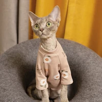 devon rex clothes sphinx apparel hairless cat clothes soft breathable kitten outfits cotton sphynx cat t shirt clothes for cats
