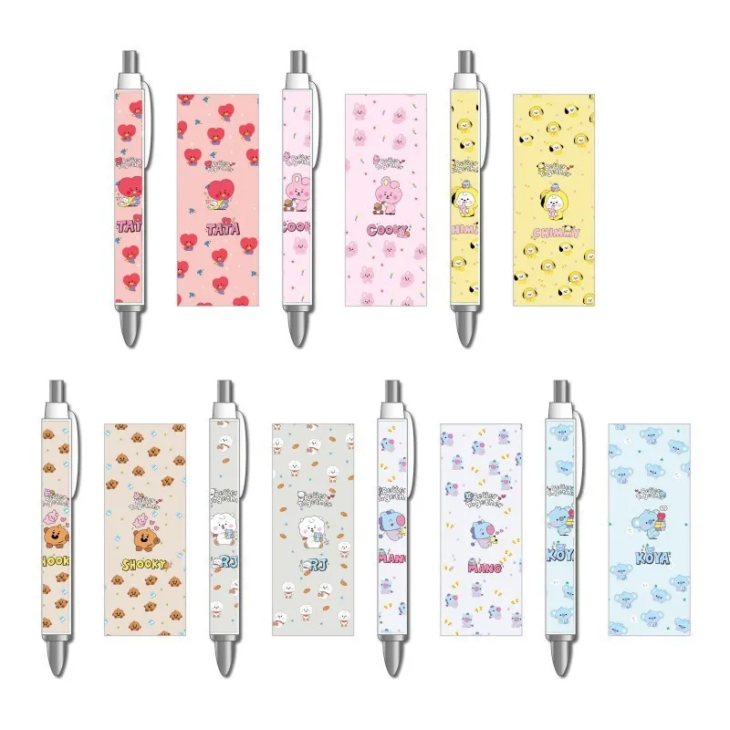 

Kpop Bt21 шариковая кавайная аниме овечка любовь черная тестовая ручка Творческий мультфильм студент Обучение канцелярские принадлежности де...