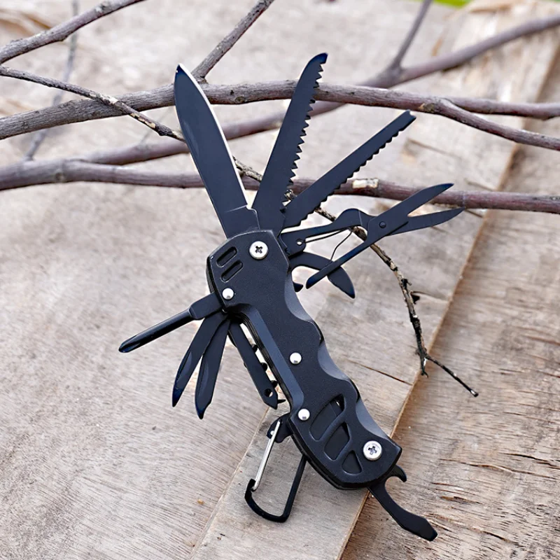 New EDC Combination Outdoor Tool 12 Knife Swiss Knife Outdoor Knife Stainless Steel Multifunctional Folding Pliers