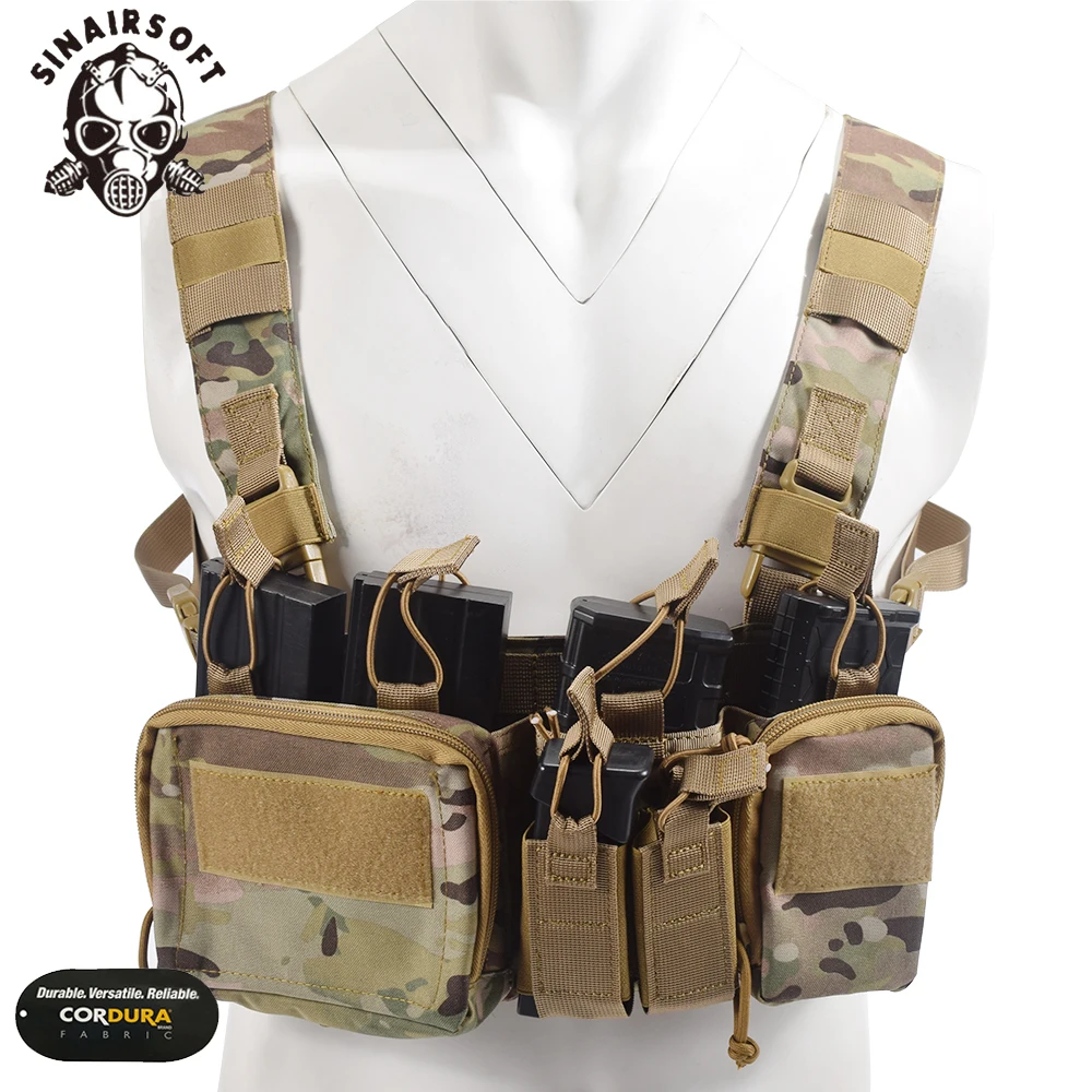 Military Equipment TCM Chest Rig Airsoft Tactical Vest Military Pack Magazine Pouch Holster Molle System Waist Men Nylon images - 6