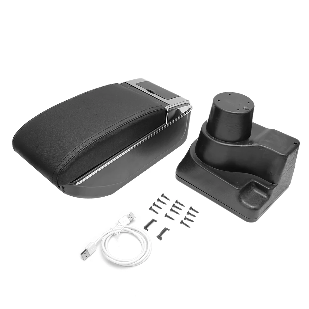 

Black Armrest Box Cup Holder Fits for Kia Rio 4 Rio X Line 2017 Car Interior Accessory