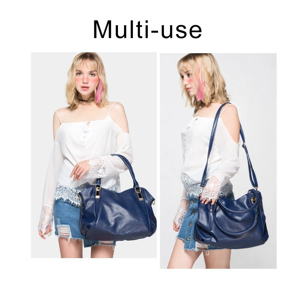 Designer Women Handbag Vintage Female PU Leather Bags Handbags Ladies Portable Shoulder Bag Office Ladies Hobos Bag Totes