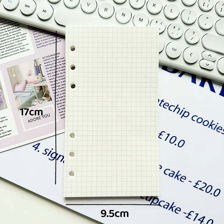 

Блокнот А5/А6/А7/А8, ежедневник-планировщик с 6 отверстиями, стандартная свободная бумага с листьями, офисные и школьные принадлежности