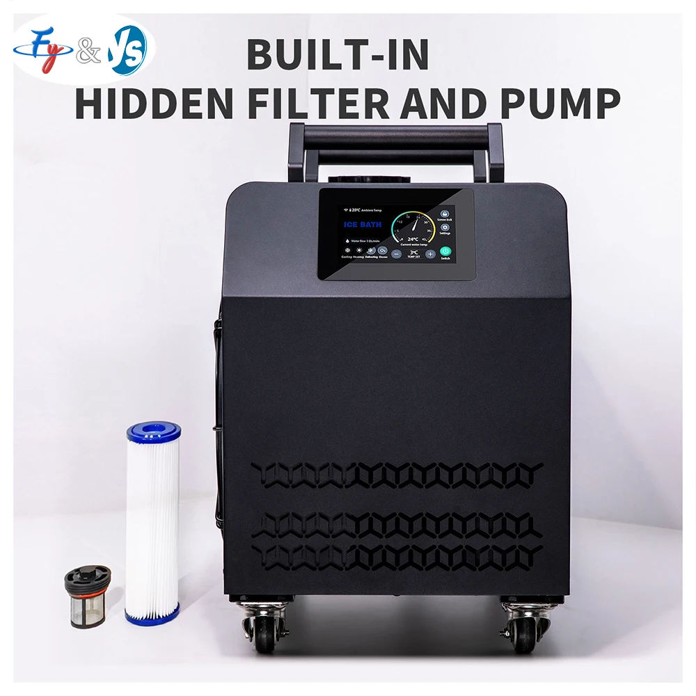 Фото OEM 1HP Охладитель для ледяной ванны с водяным охлаждением, Wi-Fi-управление, улучшенное восстановление, иммунитет, продвижение здоровья, 110 В, 220 В, для домашнего использования, с холодным подогревом №5