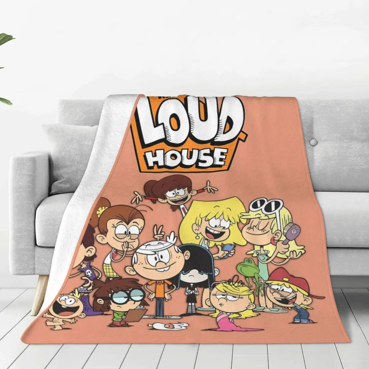 L-Loud House постер фильма одеяло для путешествий и офиса фланелевое гостиной теплое