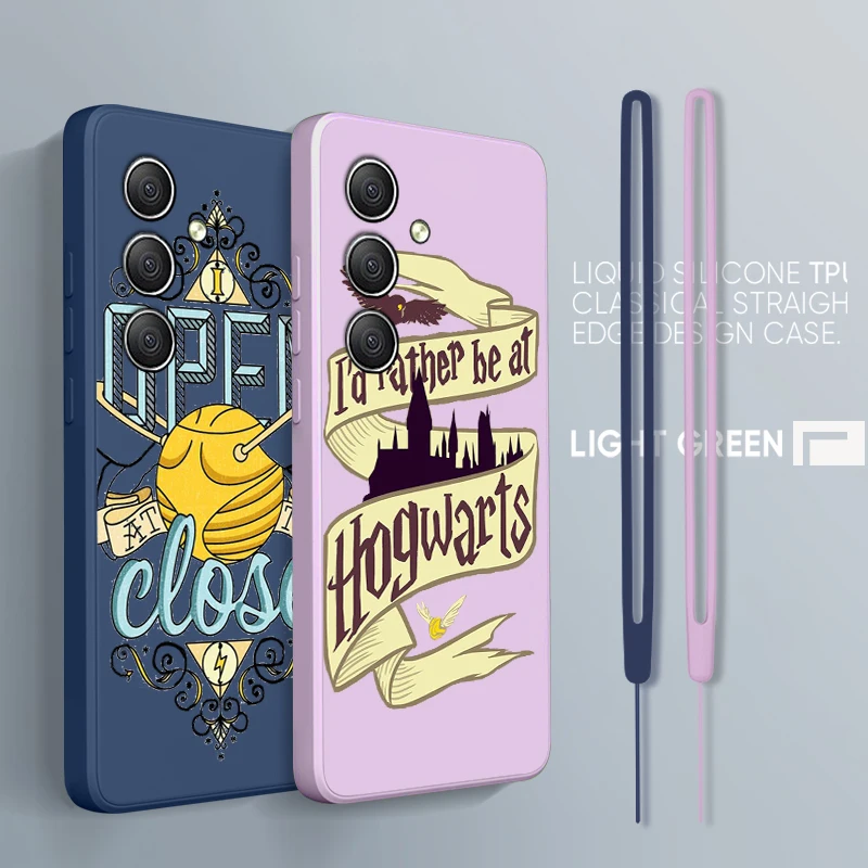 

Magic Map P-potters For Samsung A34 A14 A52S A54 A23 A13 A73 A03Core A22 4G 5G Liquid Rope Silicone Phone Case