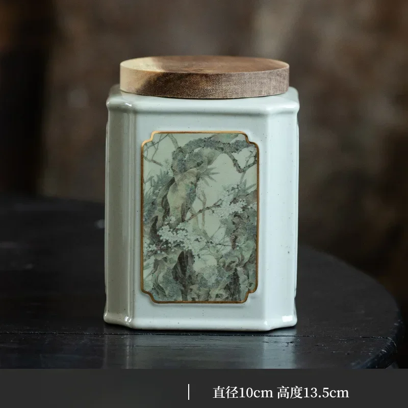 

Керамическая квадратная чайная банка