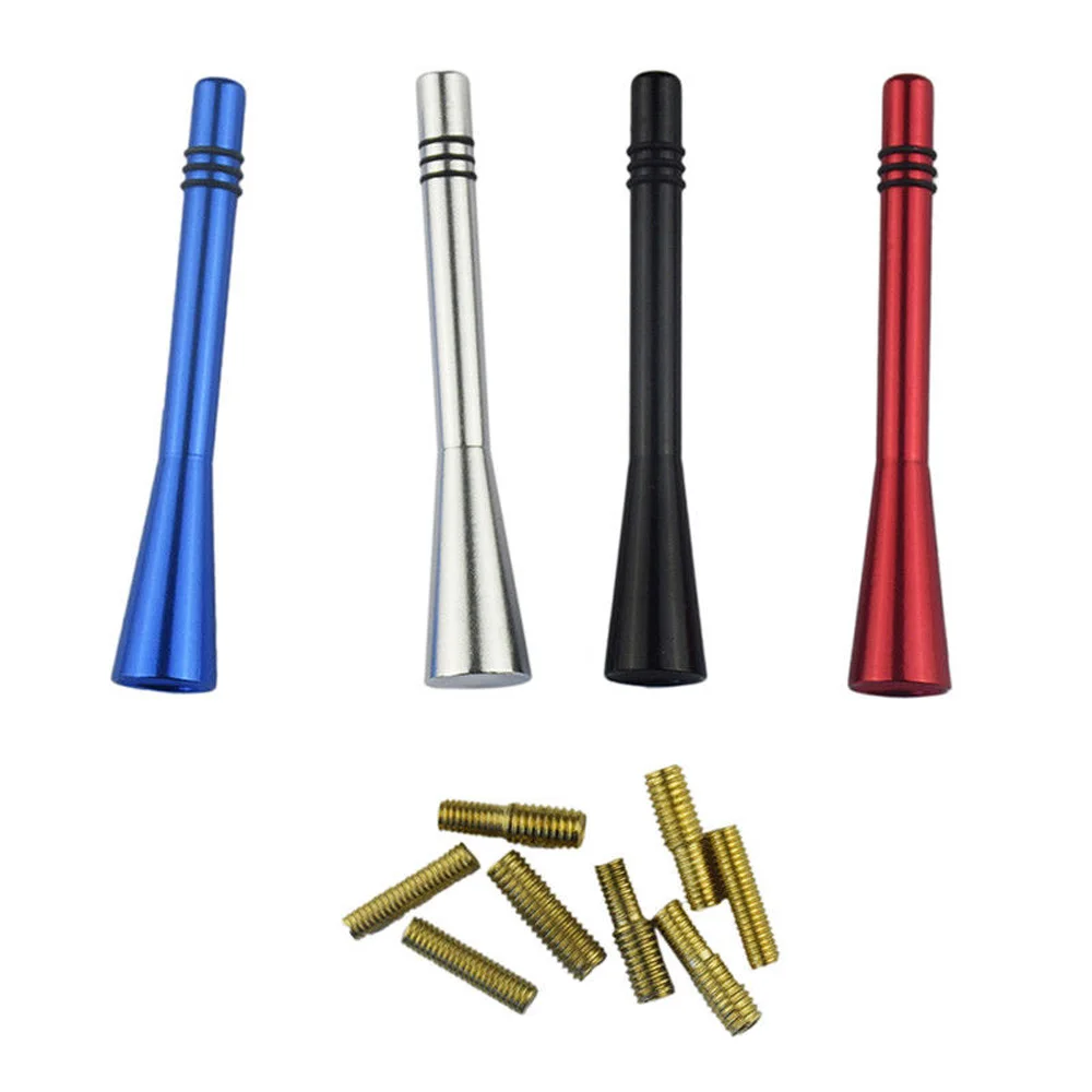 

1pcs Universal Aluminum Car Roof Radio Short Stubby Antenna Aerial Sting Screw AM/FM Radio Mast Car Styling Auto Accessories
